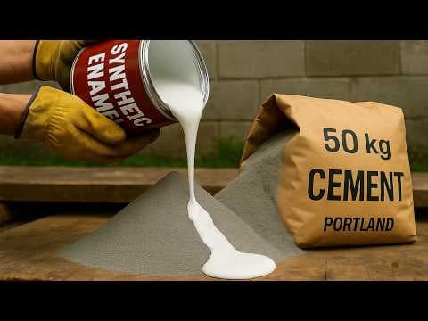 Mix CEMENT with SYNTHETIC ENAMEL and see the secret that can be worth gold in construction! thumbnail
