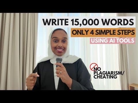 How to Write a Dissertation in 1/5th of the Time Using AI in 4 Easy Steps thumbnail