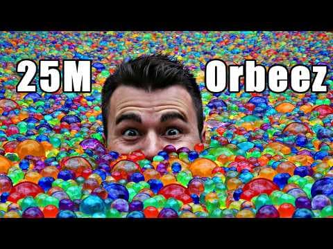 25 Million Orbeez in a pool- Do you sink or float? thumbnail