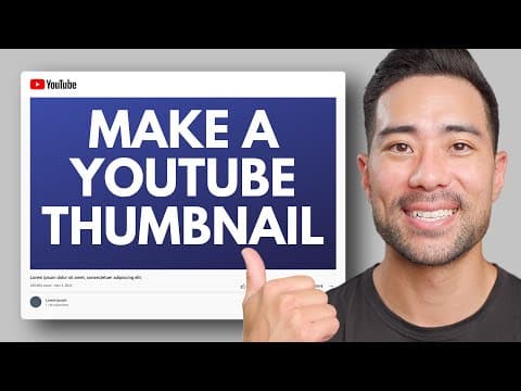 How To Make THUMBNAILS For YouTube Videos (Step-by-Step) thumbnail