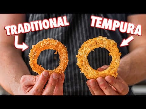 Crispiest Homemade Onion Rings 2 Ways (Traditional and Tempura Style) thumbnail