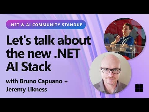 .NET AI Community Standup Topic: Let's talk about the new .NET AI Stack thumbnail