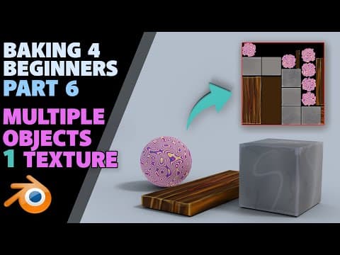 Beginners Guide to Baking | part 6 | Multiple textures into 1 | Blender 2.8 thumbnail