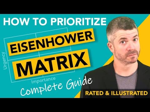 The Eisenhower Matrix (aka Urgent Important Matrix / Time Management Matrix) - RATED!!! thumbnail