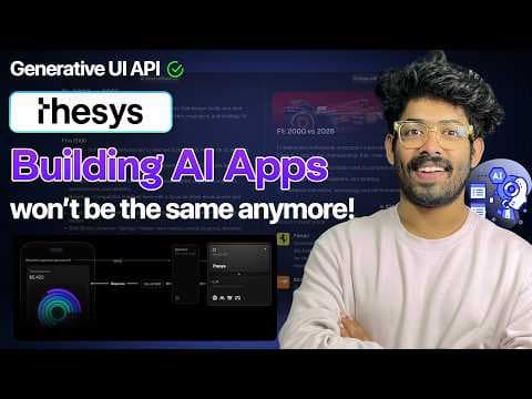 World's First Generative UI API is a GAME CHANGER! | Thesys C1 thumbnail