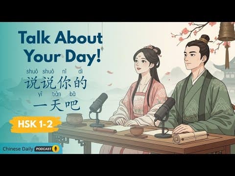 HSK 1–2 | 我的⼀天 My Daily Routine | Learn Everyday Chinese through Real Conversations thumbnail