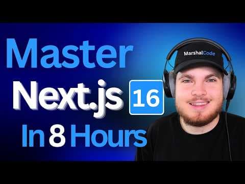 Next.js 16 Full Stack Course (8+ Hours) | Auth, Caching, Server Actions & Much More thumbnail