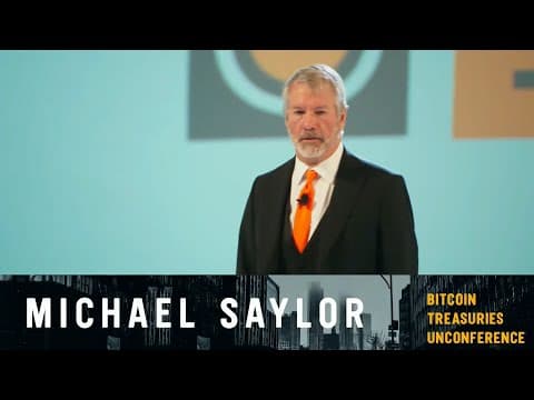 Michael Saylor Delivers Epic Bitcoin Treasuries Unconference Speech | Full Keynote thumbnail