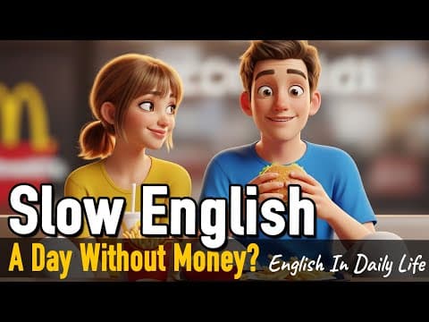A Day Without Money? No Cash English Challenge | Easy Daily English | Daily English Conversation thumbnail