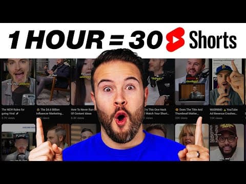 How to Make 30 Youtube Shorts in 1 Hour Using AI thumbnail