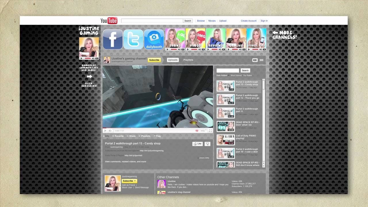 YouTube video player