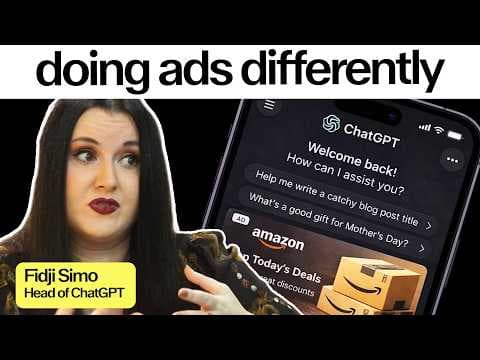 OpenAI's Fidji Simo on why ads are coming to ChatGPT thumbnail