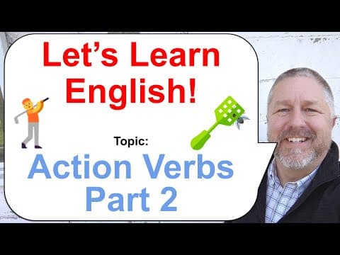 Let's Learn English! Topic: Action Verbs Part 2! 🏌️‍♂️🦟🧽 thumbnail