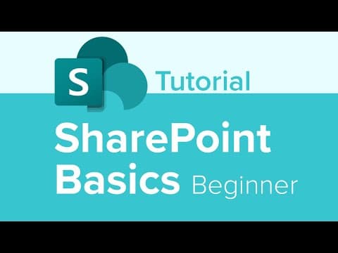 SharePoint Basics Beginner Tutorial thumbnail