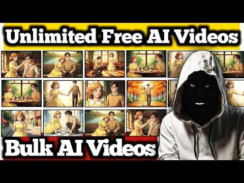 Create Unlimited AI Videos in Bulk (One Click) 100% FREE | No Watermark thumbnail