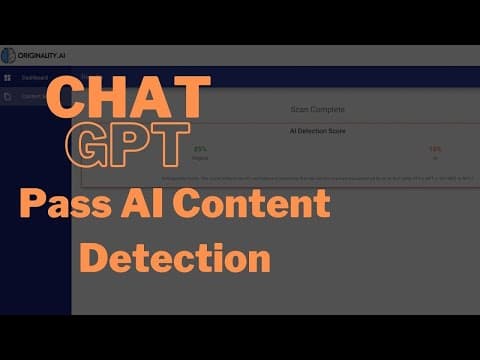 Chat GPT Blog Posts - How To Pass AI Content Detection Easily thumbnail