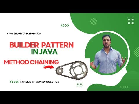 What is Builder Pattern || How to achieve this In Java thumbnail