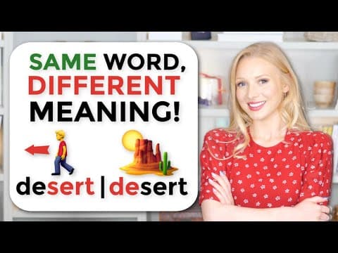 SAME WORDS: DIFFERENT MEANINGS! (pronunciation AND definition changes!) thumbnail