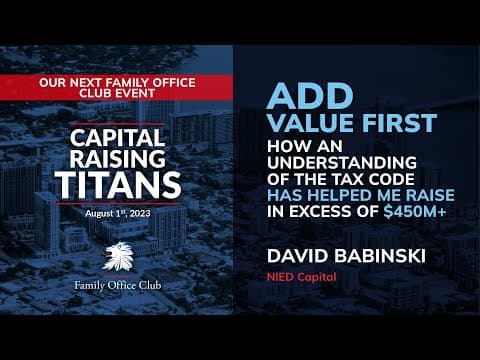 Use This Tax Code to Your Advantage - How David Babinski Raised An Extra $450M+ thumbnail