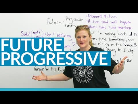 Learn the FUTURE PROGRESSIVE TENSE in English thumbnail