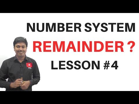 Number System || Finding Remainder ? (LESSON-4) thumbnail