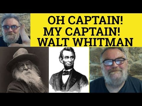 🔵 O Captain! My Captain! Poem Walt Whitman  - Analysis Reading - O Captain! My Captain! Walt Whitman thumbnail