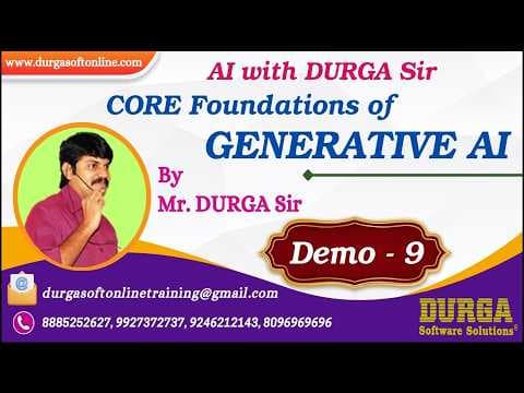 AI with DURGA Sir tutorials || Demo - 9 || by Mr. DURGA Sir On 20-01-2026 @7PM (IST) thumbnail