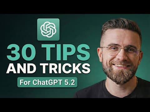 What Are the 30 ChatGPT 5.2 Hacks You Need to Know in 2026? thumbnail