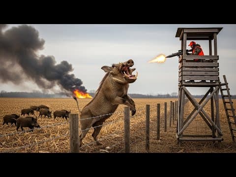 Hunter in trouble! - hunters and farmers can no longer stop millions of giant wild boars | wild boar thumbnail