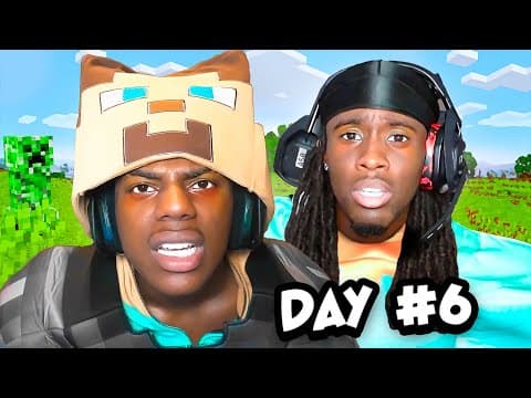 Playing Hardcore Minecraft Until We Beat It.. (BEST MOMENTS) thumbnail