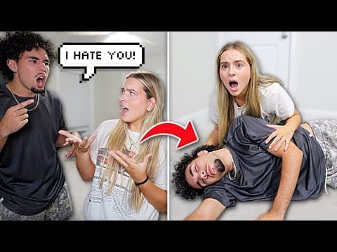 Starting An Argument Then Passing Out Prank On Girlfriend! thumbnail