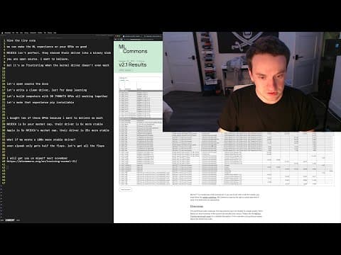 George Hotz | Programming | tinygrad: RDNA3 assembly | unstable AMD drivers | crashes | Part 1 thumbnail