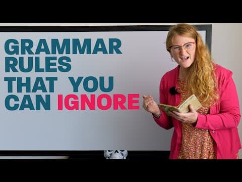 What Grammar Rules Can You Ignore in Everyday English? thumbnail