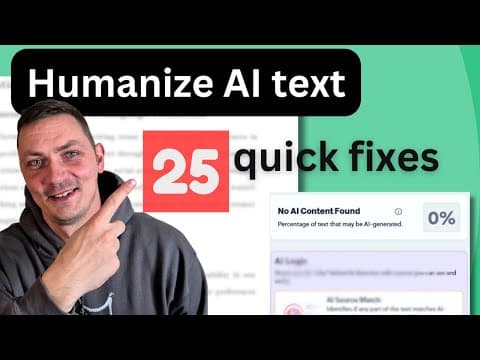 25 Tips to Humanise AI-written text and avoid AI detection thumbnail