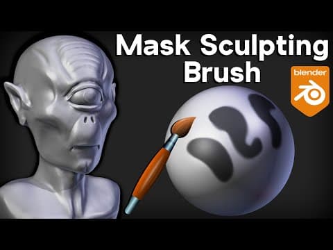 How to Use Blender's Sculpting Mask Brush (Tutorial) thumbnail