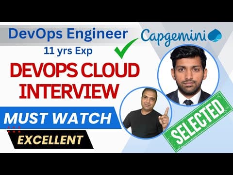 Excellent 11yrs exp DevOps Engineer Interview. Watch and Learn ! thumbnail