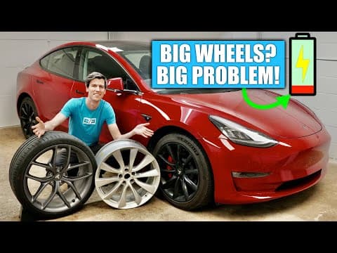 Why Big Wheels Are A Bad Idea On Electric Cars - Range Impact! thumbnail