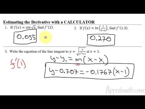 Calculus AB/BC – 2.3 Estimating Derivatives of a Function at a Point thumbnail