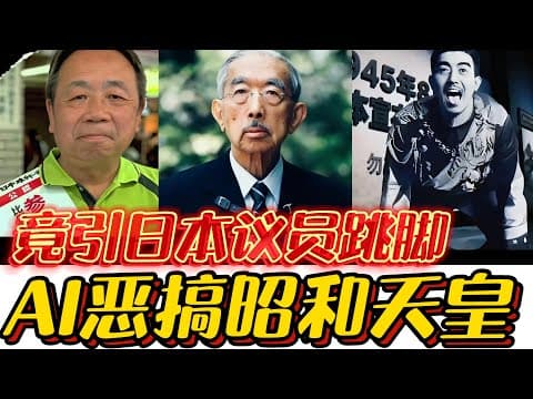 网友AI恶搞昭和天皇，竟引日本议员跳脚：“大逆不道”？#裕仁#日本#中日#网友恶搞 thumbnail
