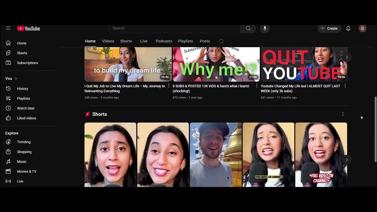 YouTube video player