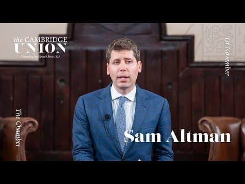 Sam Altman & OpenAI | 2023 Hawking Fellow | Cambridge Union thumbnail