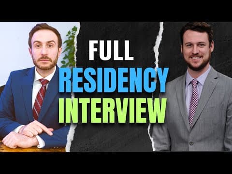 Residency Interview Preparation 2024 | Residency Interview Questions and Answers thumbnail