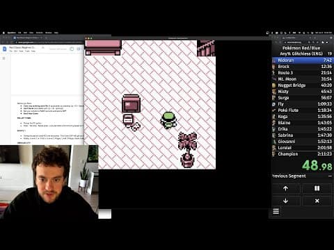 George Hotz | Gaming | Pokémon Red Version | pokémon red "speedrun" try 2 with less nihilism thumbnail