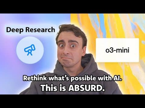 The World isn't Ready for AI this Capable.. Dive into Open AI o3 mini & Deep Research thumbnail