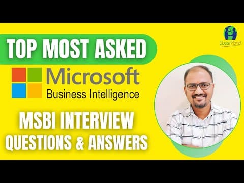 MSBI(SSAS, SSIS & SSRS) Interview Questions & Answers | MSBI Interview Questions and answers thumbnail