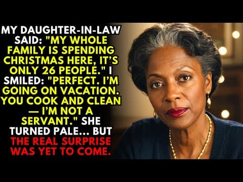 My DIL Treated Me Like a Servant — Then Invited 26 Relatives for Christmas. Perfect! Then Let Them… thumbnail