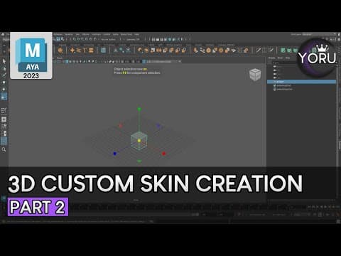 Tutorial | Maya 2023 LoL 3D Custom Skin Creation - Maya Basics (Part 2) thumbnail