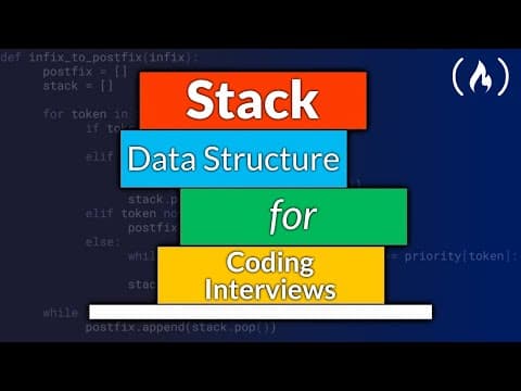 Stack Data Structure Tutorial – Solve Coding Challenges thumbnail
