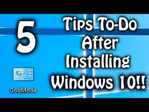 What Should You Do After Installing Windows 10? thumbnail