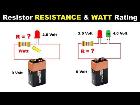 How to select Resistor Value for LED with simple calculation @TheElectricalGuy thumbnail